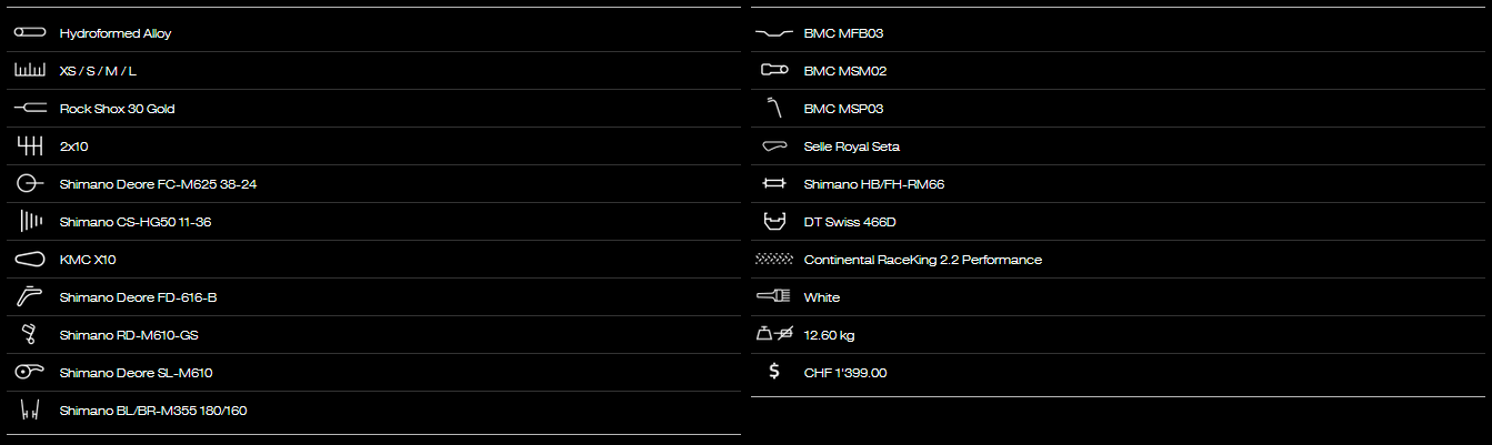 BMC TE03 DEORE スペック